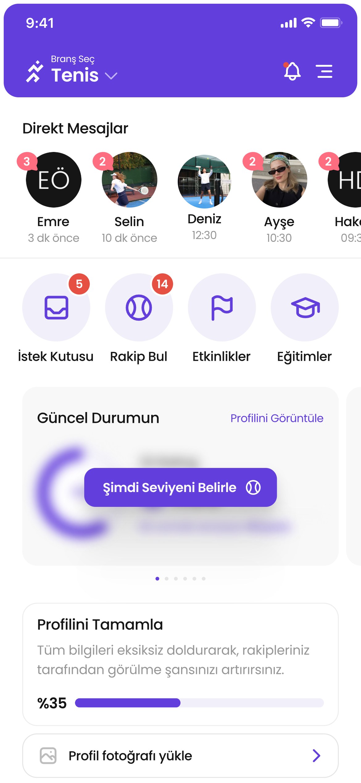 1. adım: Profilini oluştur